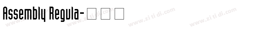 Assembly Regula字体转换